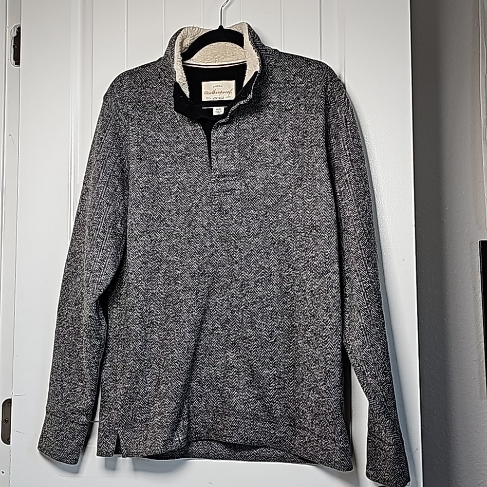 Weatherproof Vintage classic fleece pullover black/heathered grey